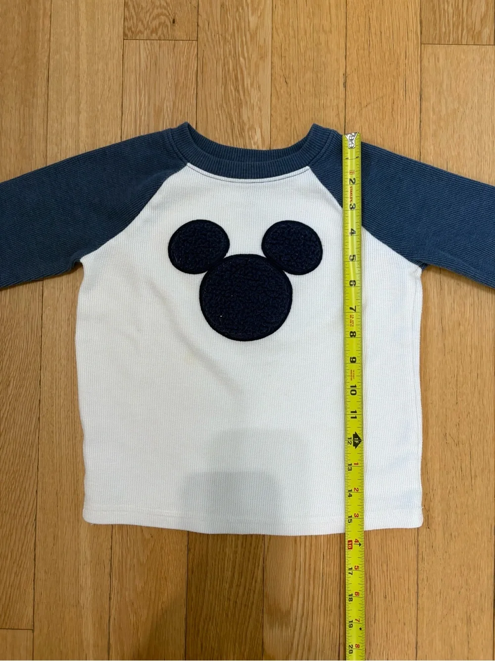 Disney Jumping Beans Mickey Mouse Waffle Knit Thermal Raglan Sleeve Shirt 5T